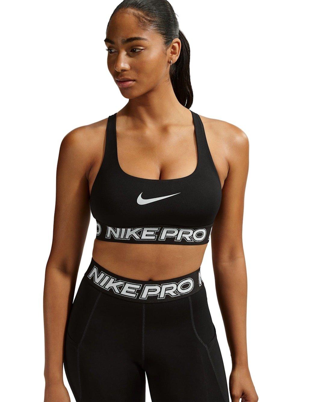 Nike Women's Pro Light-Support Non-Padded Sports Bra -Black/White - BLACK/WHITE Thumbnail View 1