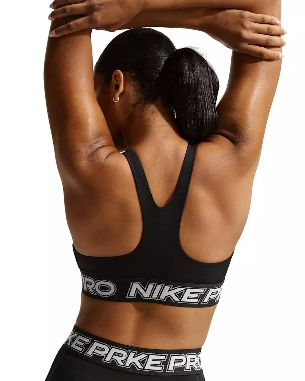 Nike Women's Pro Light-Support Non-Padded Sports Bra - Black/White - BLACK/WHITE