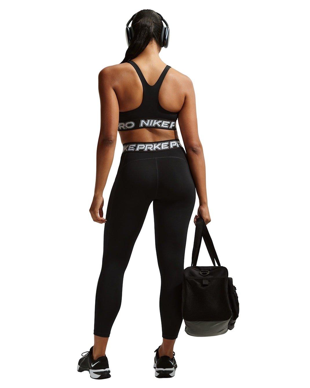 Nike Women's Pro Light-Support Non-Padded Sports Bra -Black/White - BLACK/WHITE Thumbnail View 5