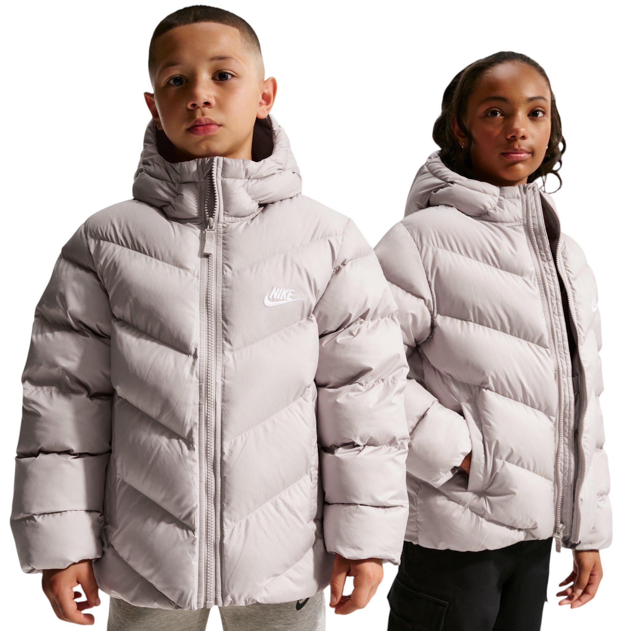 Nike Big Kids' Sportswear All Day Play Therma-FIT Loose-Fit Puffer Jacket - Grey - BROWN