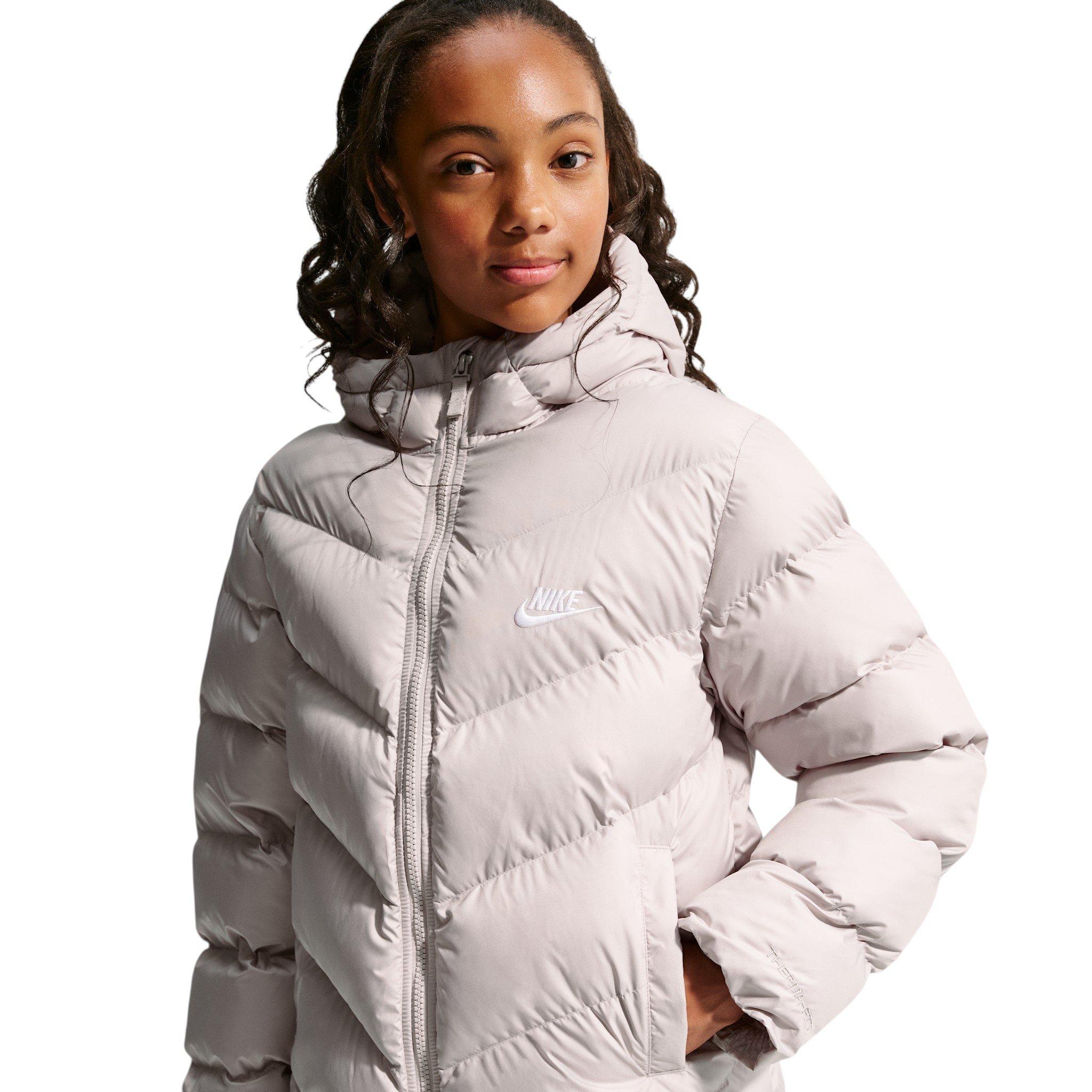 Nike Big Kids' Sportswear All Day Play Therma-FIT Loose-Fit Puffer Jacket - Grey - BROWN
