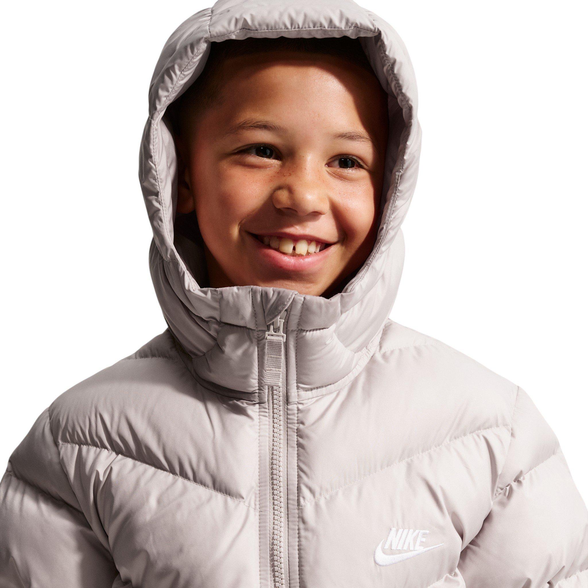 Nike Big Kids' Sportswear All Day Play Therma-FIT Loose-Fit Puffer Jacket - Grey - BROWN