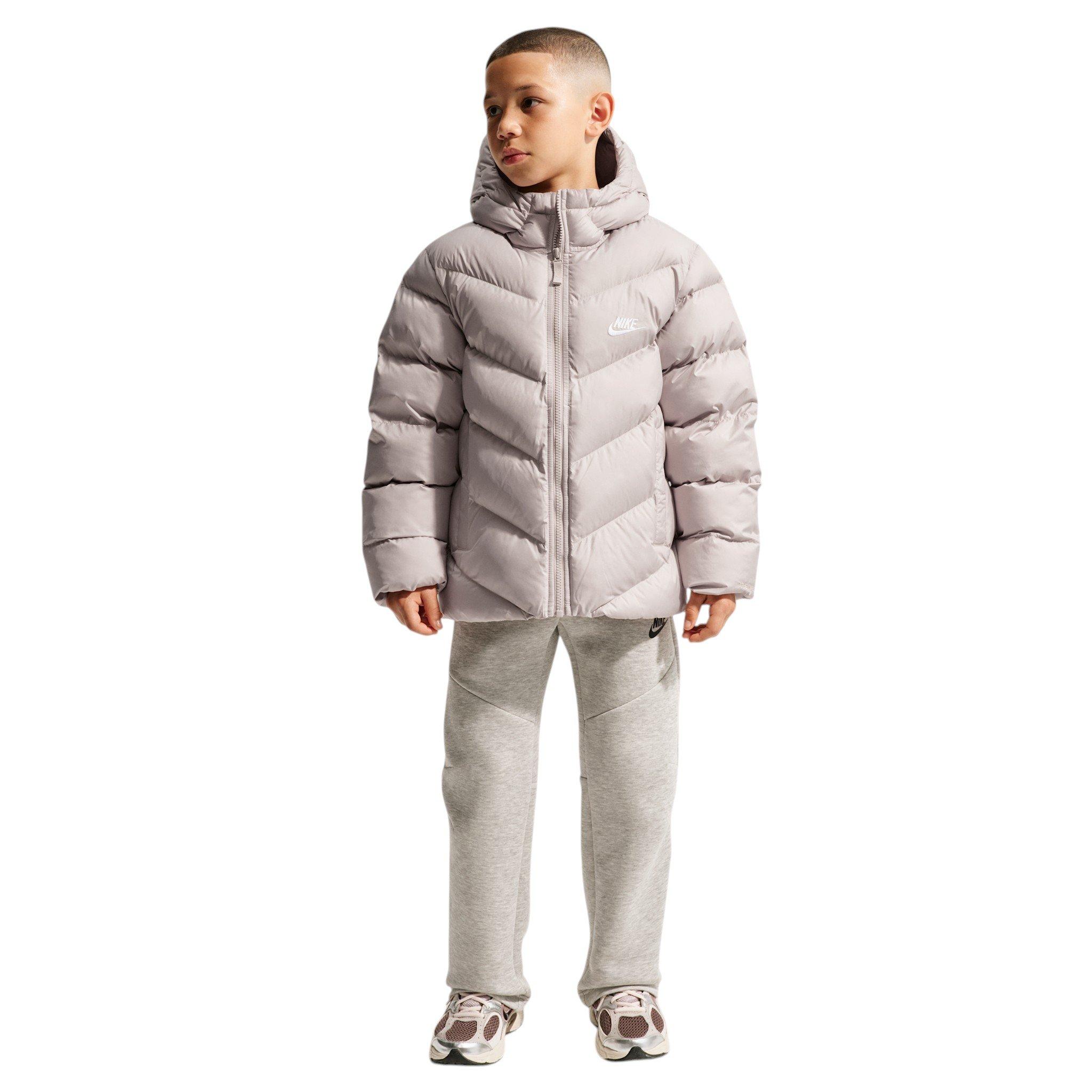 Nike Big Kids' Sportswear All Day Play Therma-FIT Loose-Fit Puffer Jacket - Grey - BROWN