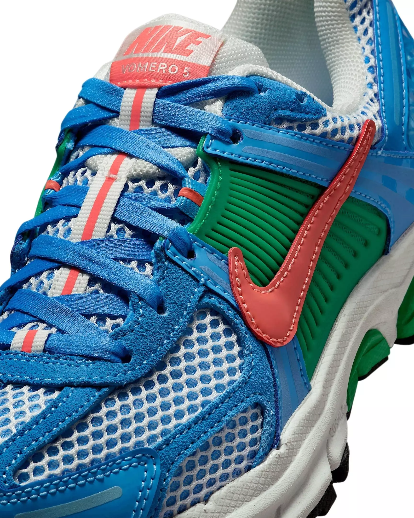 Nike Vomero 5 "University Blue/Stadium Green/Summit White/Magic Ember" Grade School Boys' Shoe - BLUE/GREEN/WHITE/EMBER