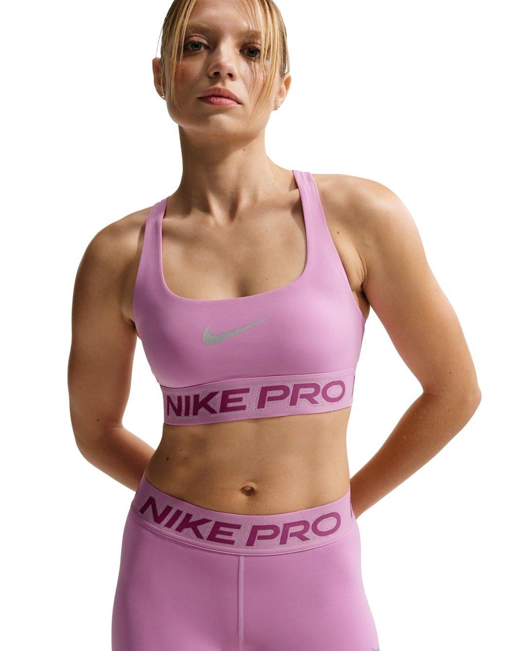 Nike Women's Pro Light-Support Non-Padded Sports Bra -Lt Magenta/Fuchsia - LT MAGENTA/FUCHSIA Thumbnail View 1