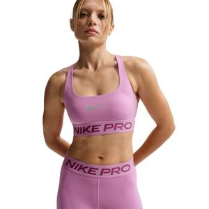 Nike Women's Pro Light-Support Non-Padded Sports Bra -Lt Magenta/Fuchsia