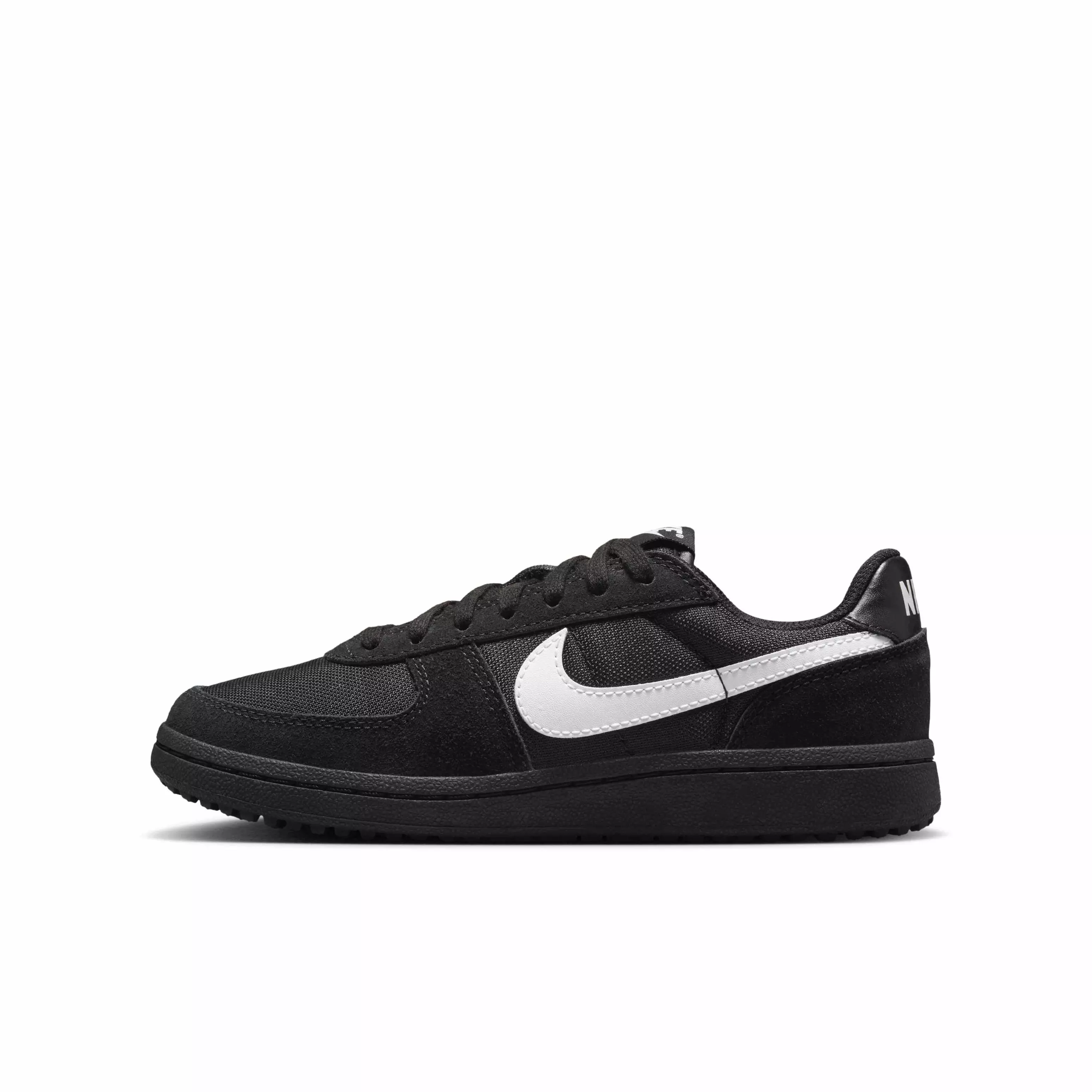 Nike Field General "Black/Black/White" Grade School Boys' Shoe - BLACK/BLACK/WHITE