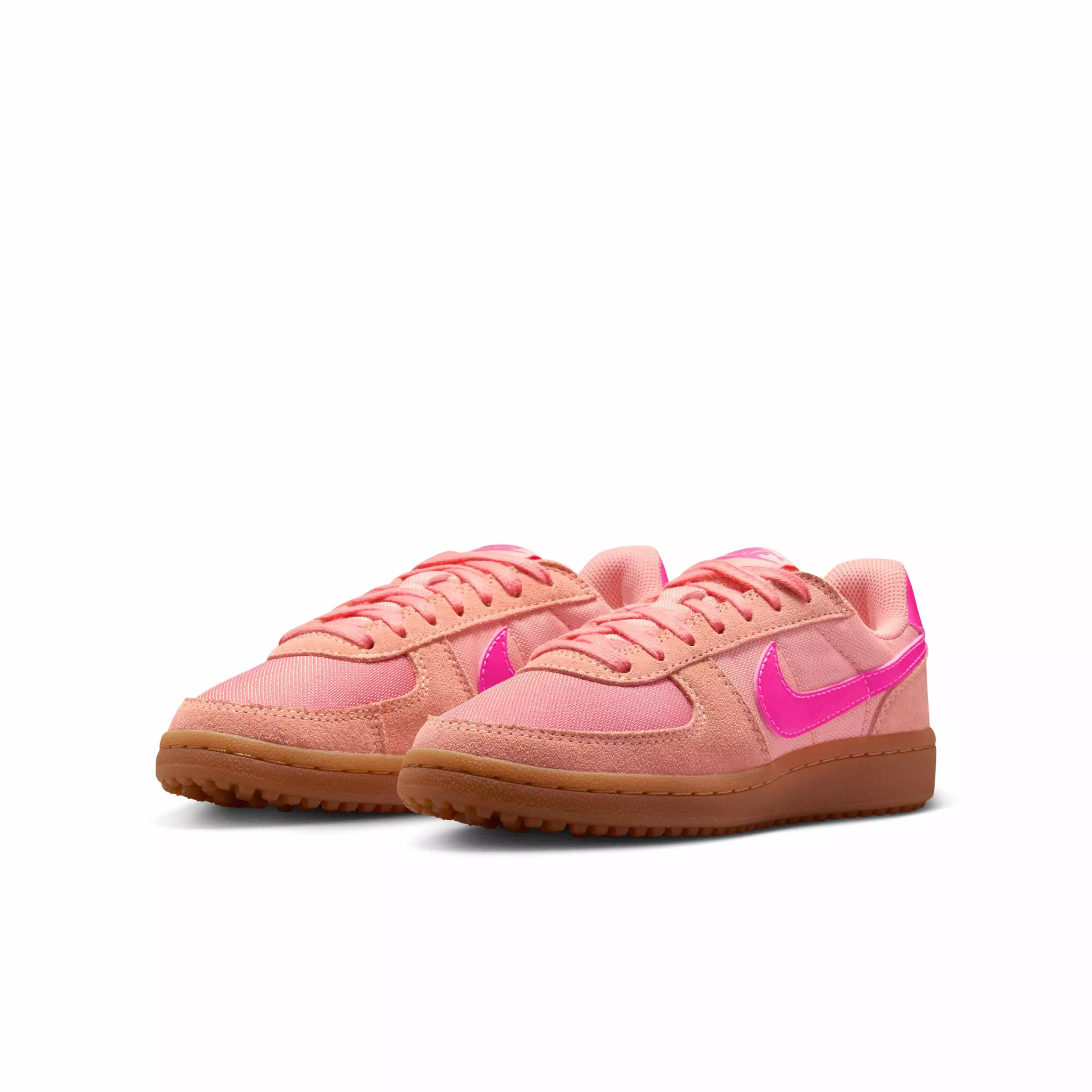 Nike Field General "Apricot Agate/Gum Light Brown/Hyper Pink" Grade School Girls' Shoe - APRICOT/LT BROWN/PINK