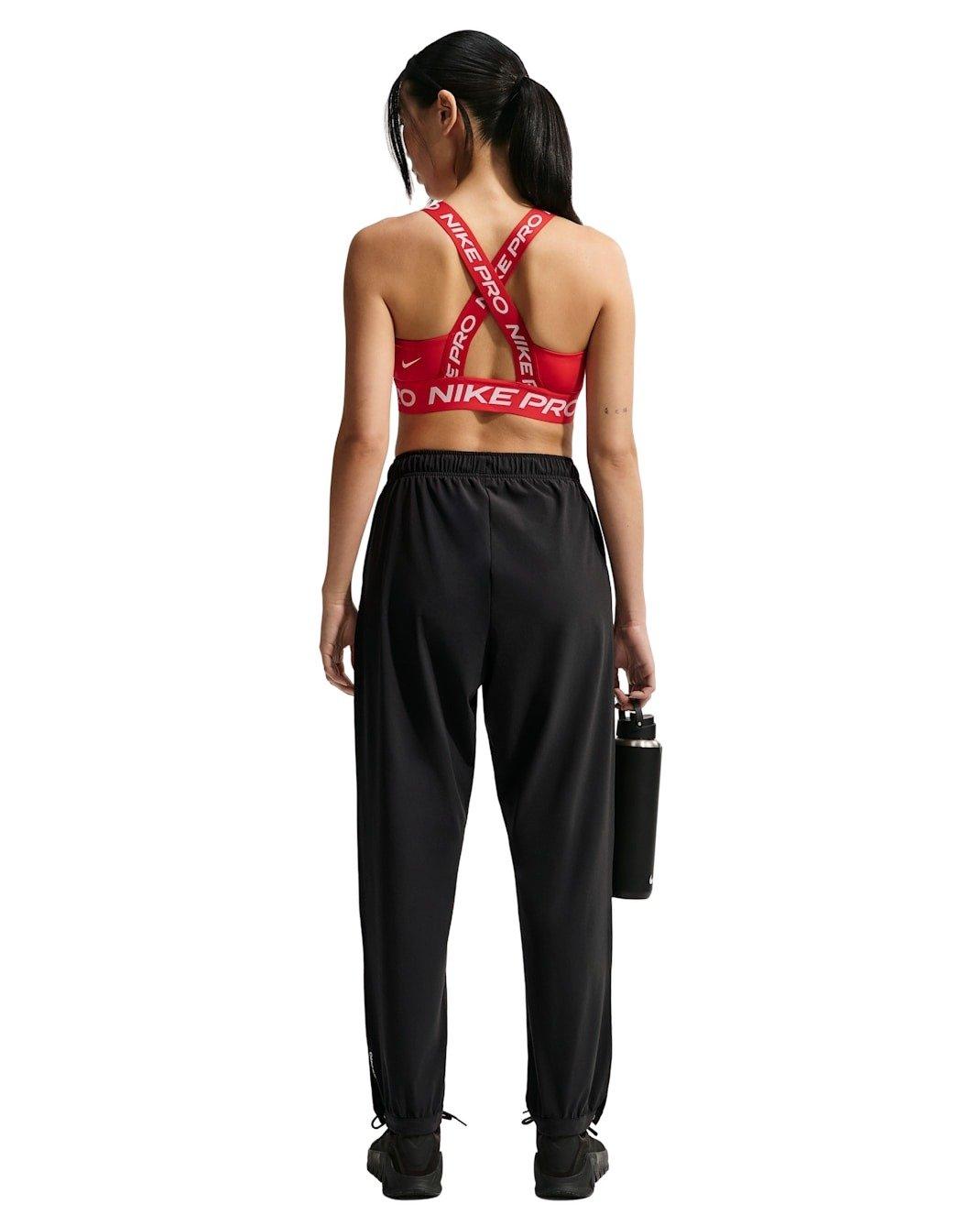 Nike Women's Pro Dri-FIT Mid-Rise Full-Length Woven Pants - Black - BLACK Thumbnail View 5