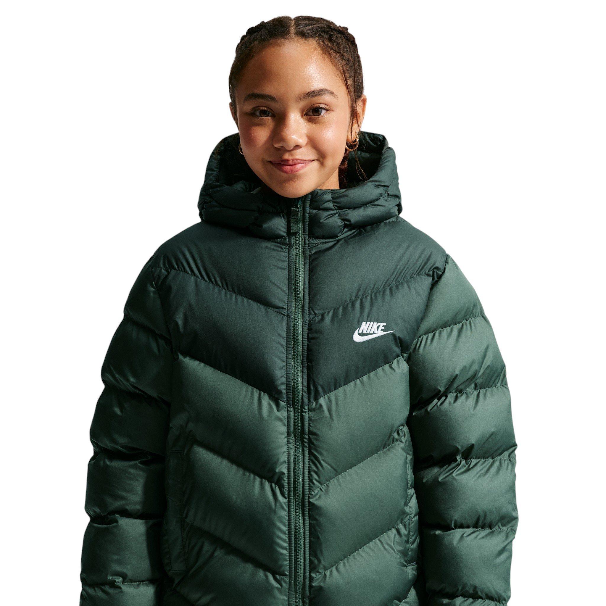 Nike Big Kids' Sportswear All Day Play Therma-FIT Loose-Fit Puffer Jacket - Green - GREEN