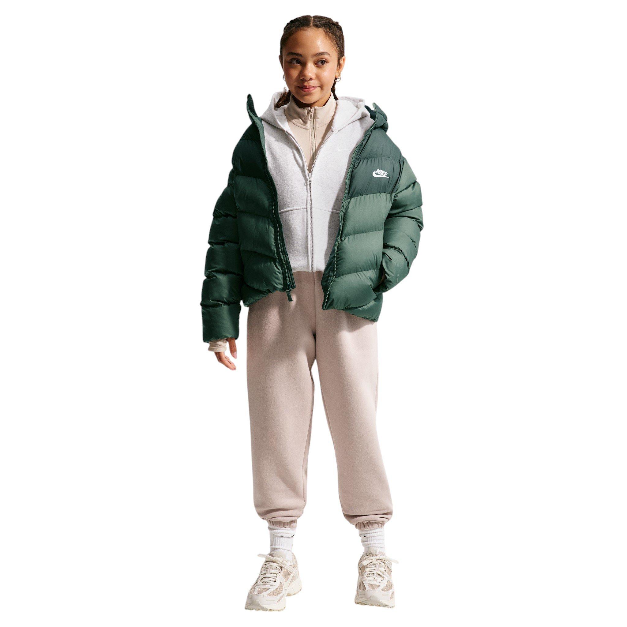 Nike Big Kids' Sportswear All Day Play Therma-FIT Loose-Fit Puffer Jacket - Green - GREEN