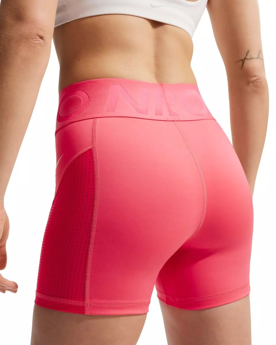 Nike Women's Pro Sculpt Dri-FIT High-Waisted 5" Biker Shorts - Coral - CORAL