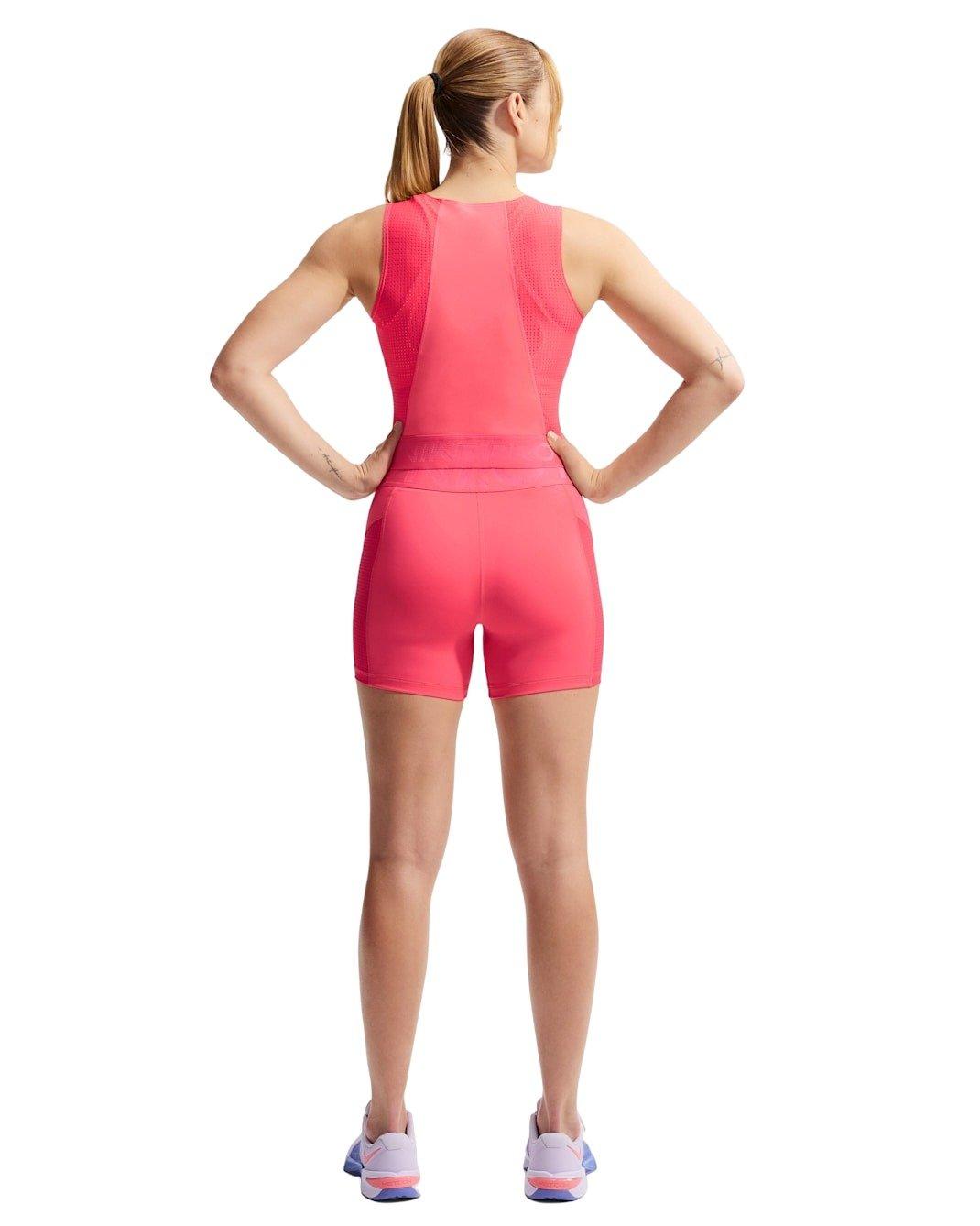 Nike Women's Pro Sculpt Dri-FIT High-Waisted 5" Biker Shorts - Coral - CORAL Thumbnail View 5