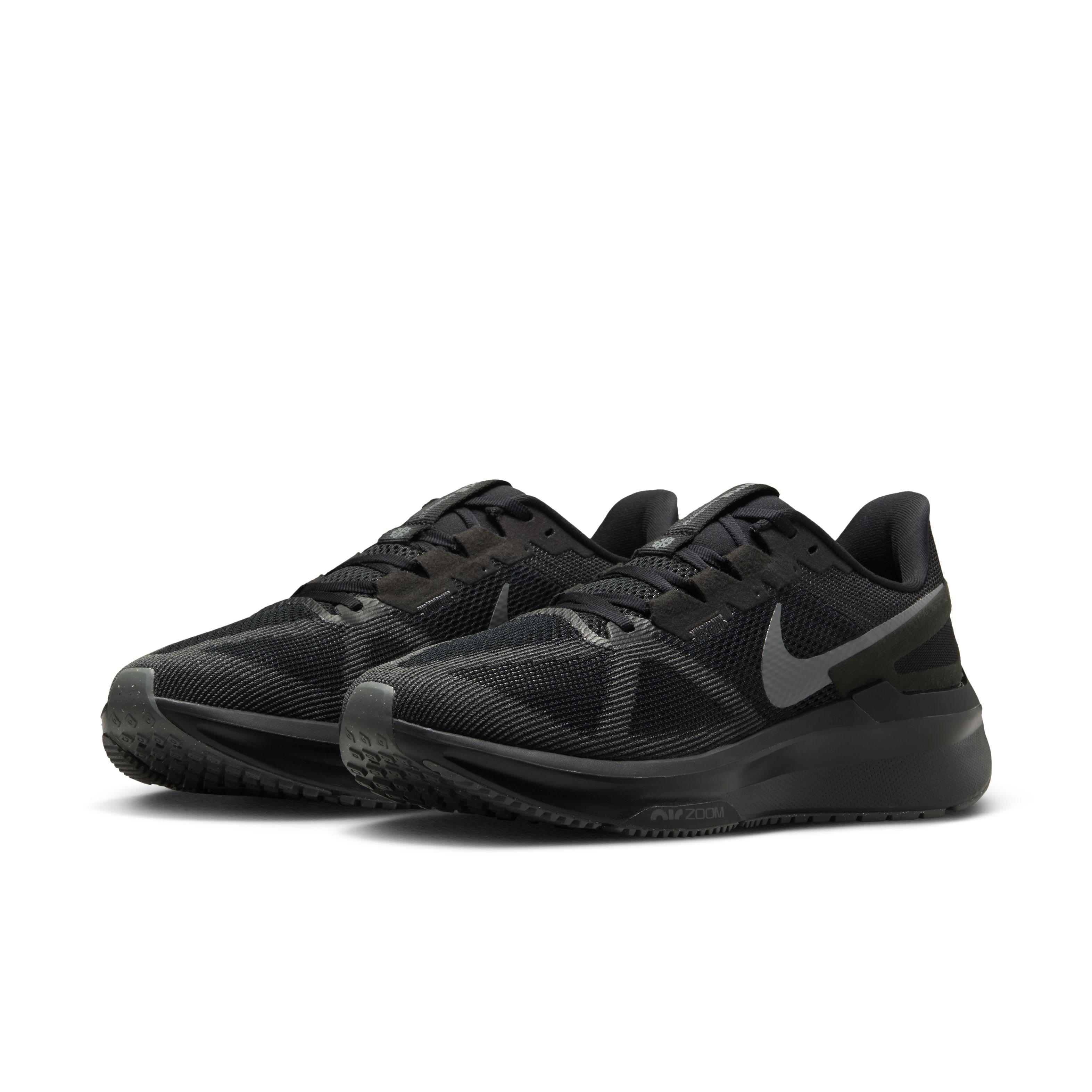 Nike Structure 25 "Black/Black/Iron Grey" Men's Running Shoe - BLACK/BLACK/GREY Thumbnail View 3