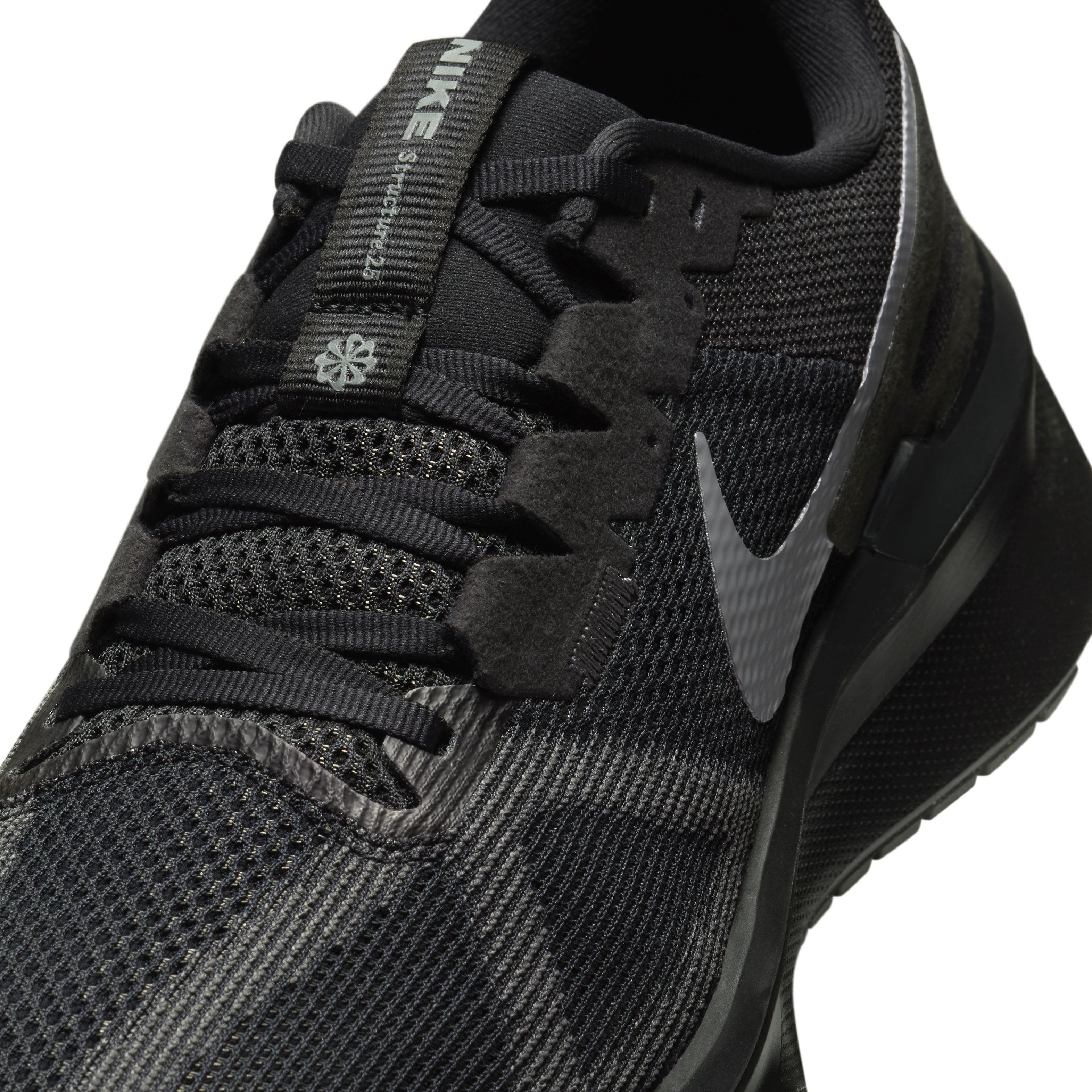 Nike Structure 25 "Black/Black/Iron Grey" Men's Running Shoe - BLACK/BLACK/GREY Thumbnail View 7