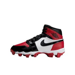 Jordan 1 Mid "Gym Red/White/Black" Preschool Boys' Football Cleat