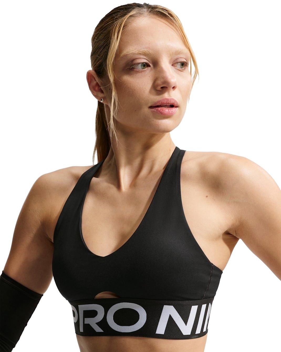 Nike Women's Pro Sculpt Medium-Support Padded Sports Bra -Black/White - BLACK/WHITE Thumbnail View 1