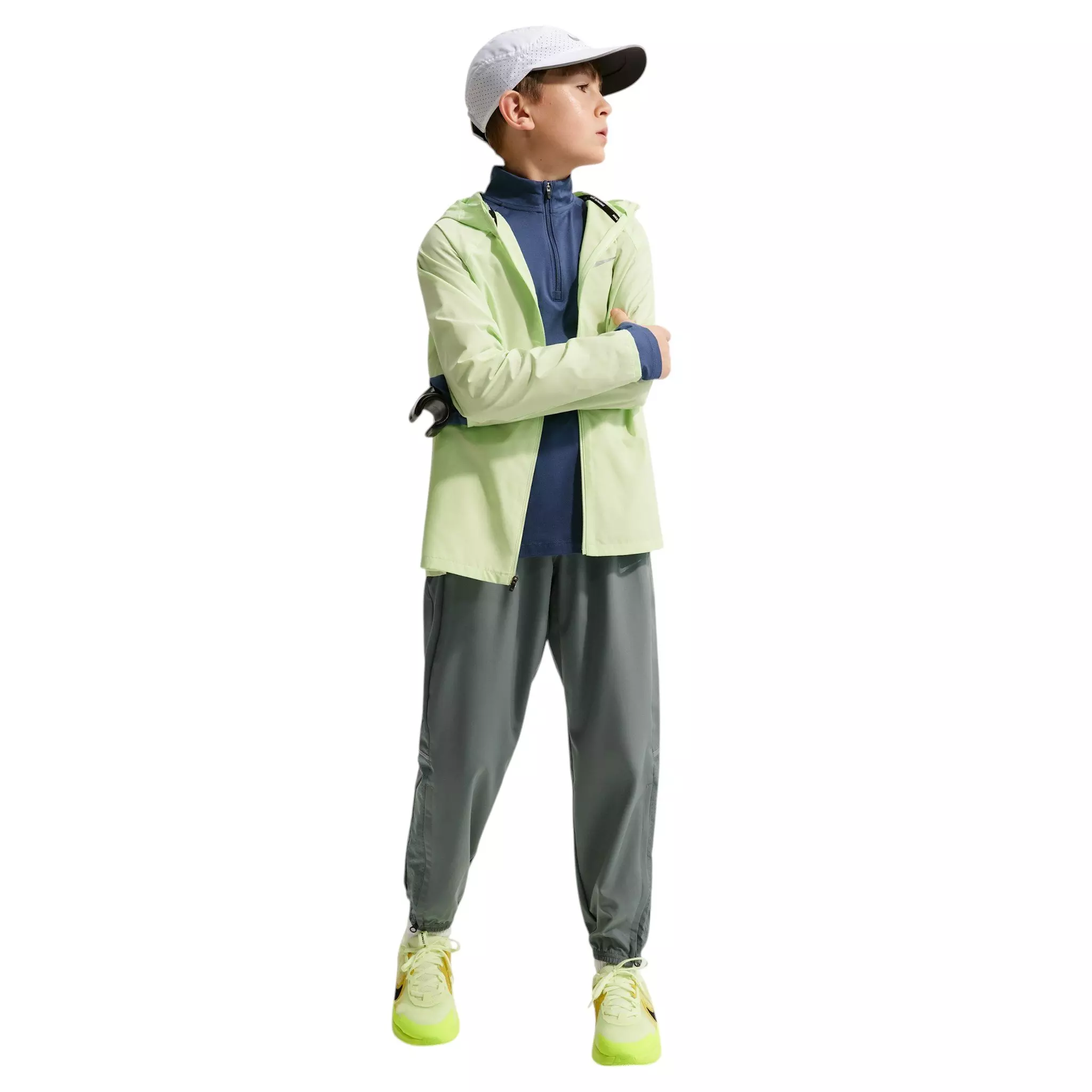 Nike Big Boys' Miler Dri-FIT Woven Pants - Grey - GREY