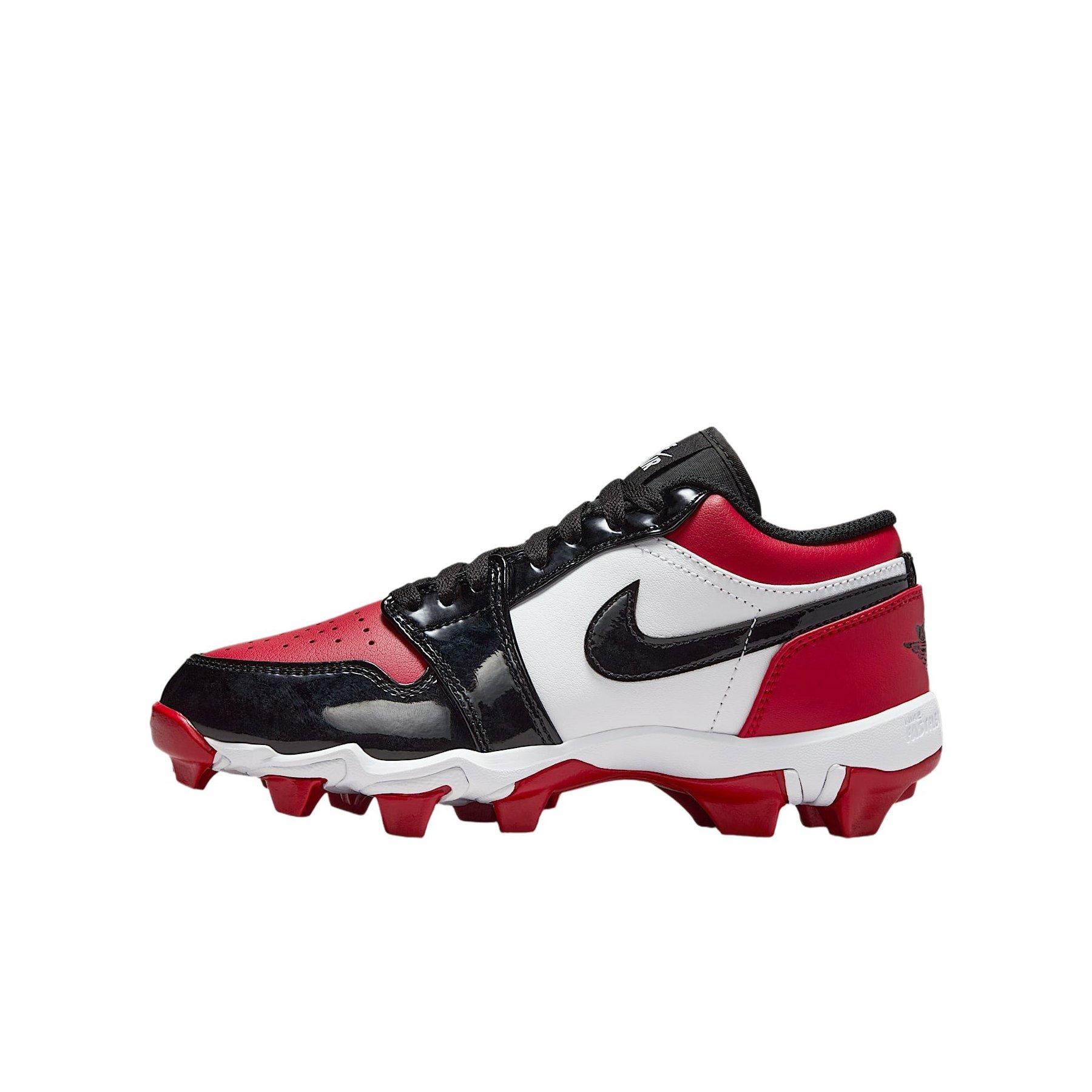 Jordan 1 Low Preschool Boys' "Gym Red/White/Black" Football Cleat