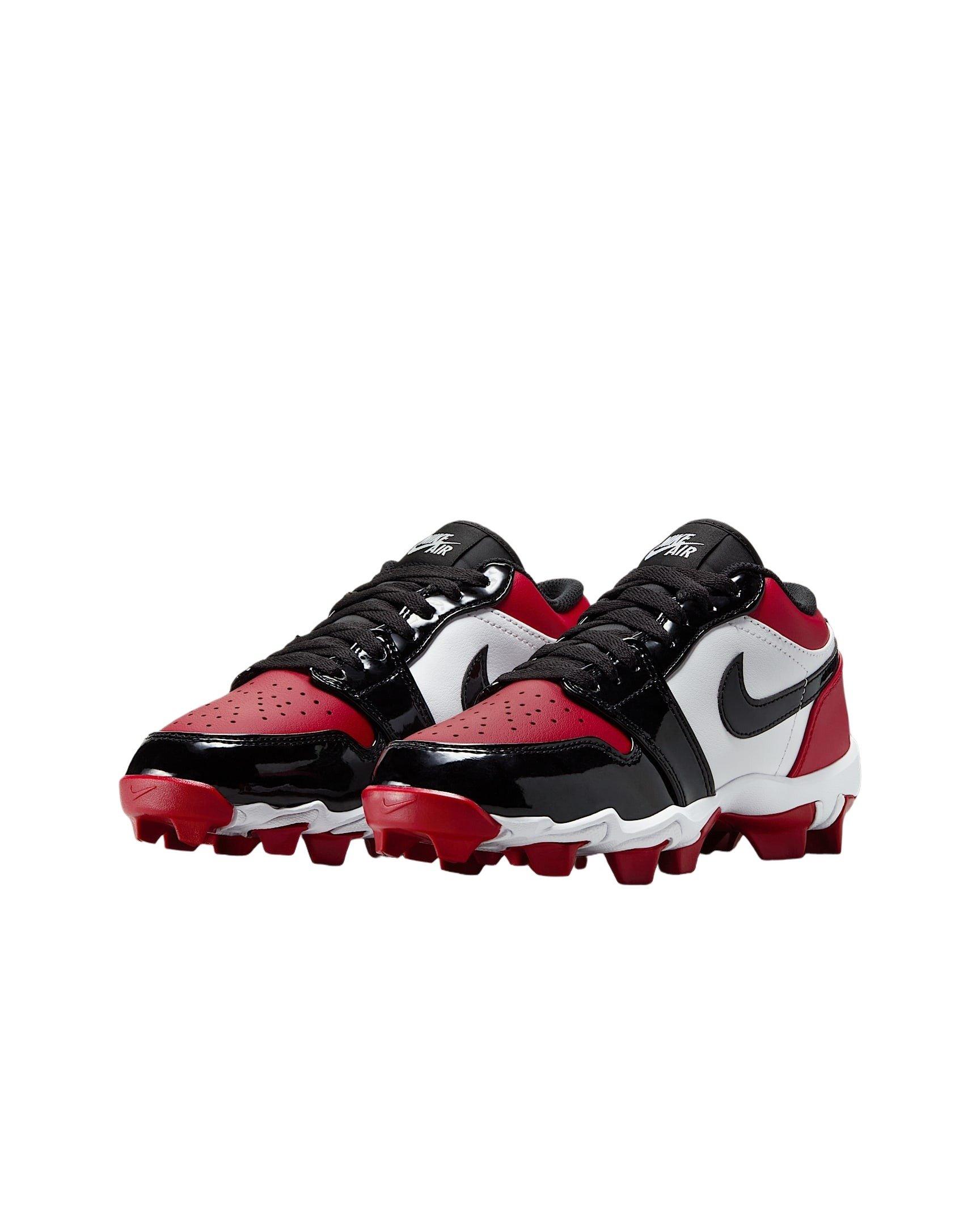 Jordan 1 Low Preschool Boys' "Gym Red/White/Black" Football Cleat