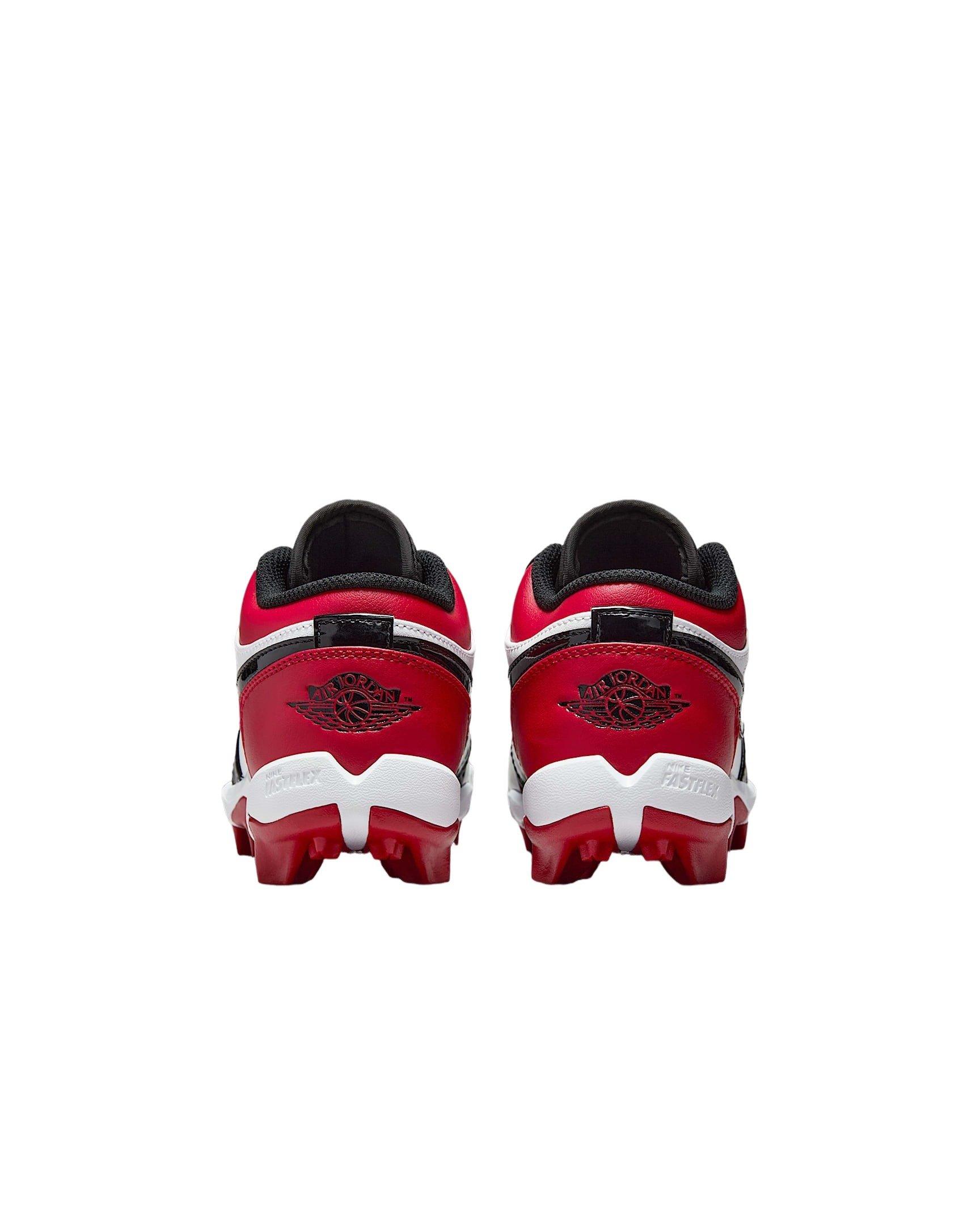 Jordan 1 Low Preschool Boys' "Gym Red/White/Black" Football Cleat