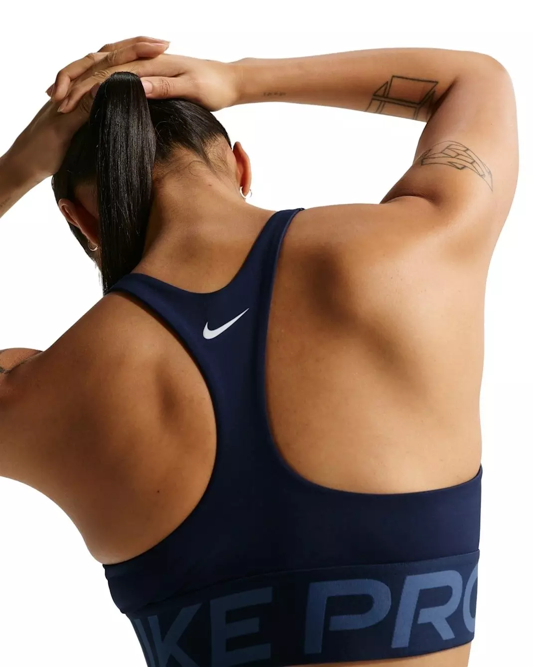 Nike Women's Pro Sculpt Medium-Support Padded Sports Bra - Navy - NAVY