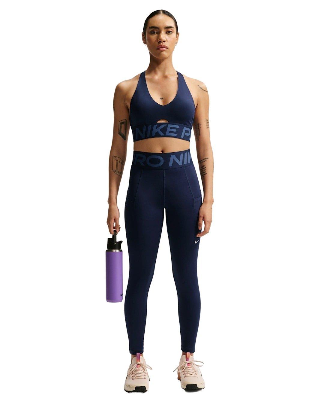 Nike Women's Pro Sculpt Medium-Support Padded Sports Bra - Navy - NAVY Thumbnail View 4