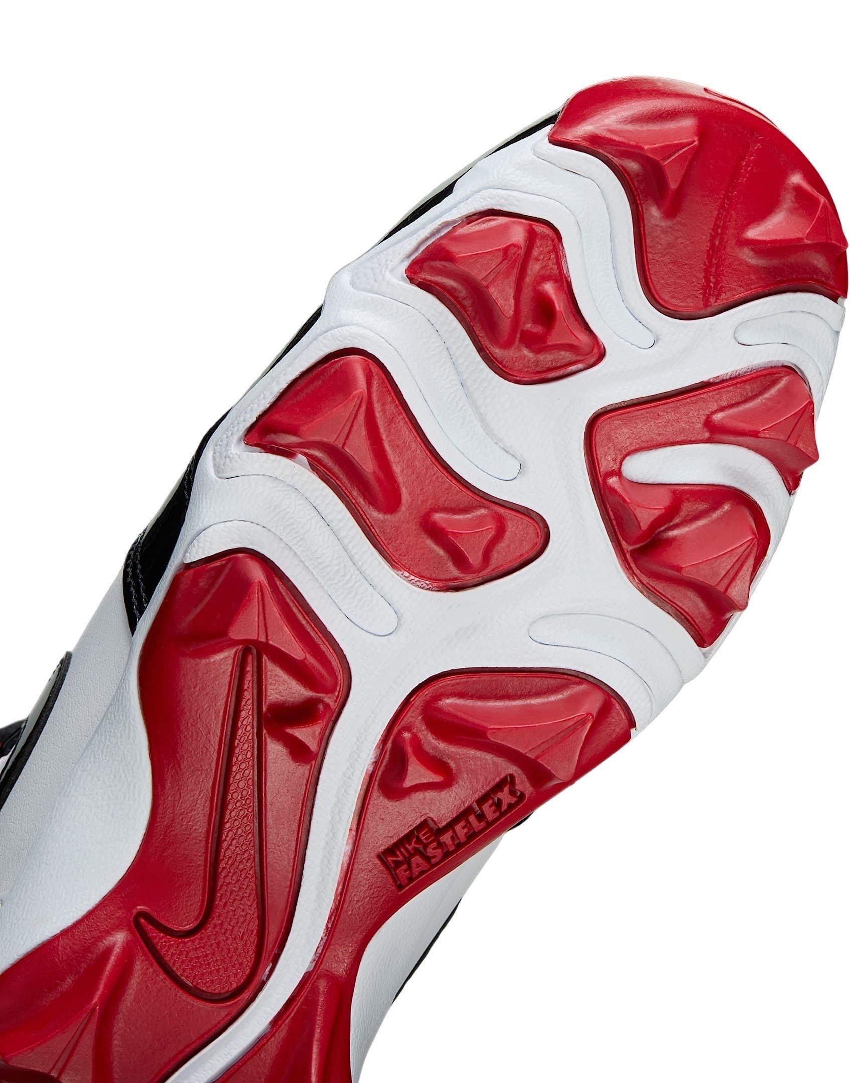 Jordan 1 Mid Grade School Boys' "Gym Red/White/Black" Football Cleat