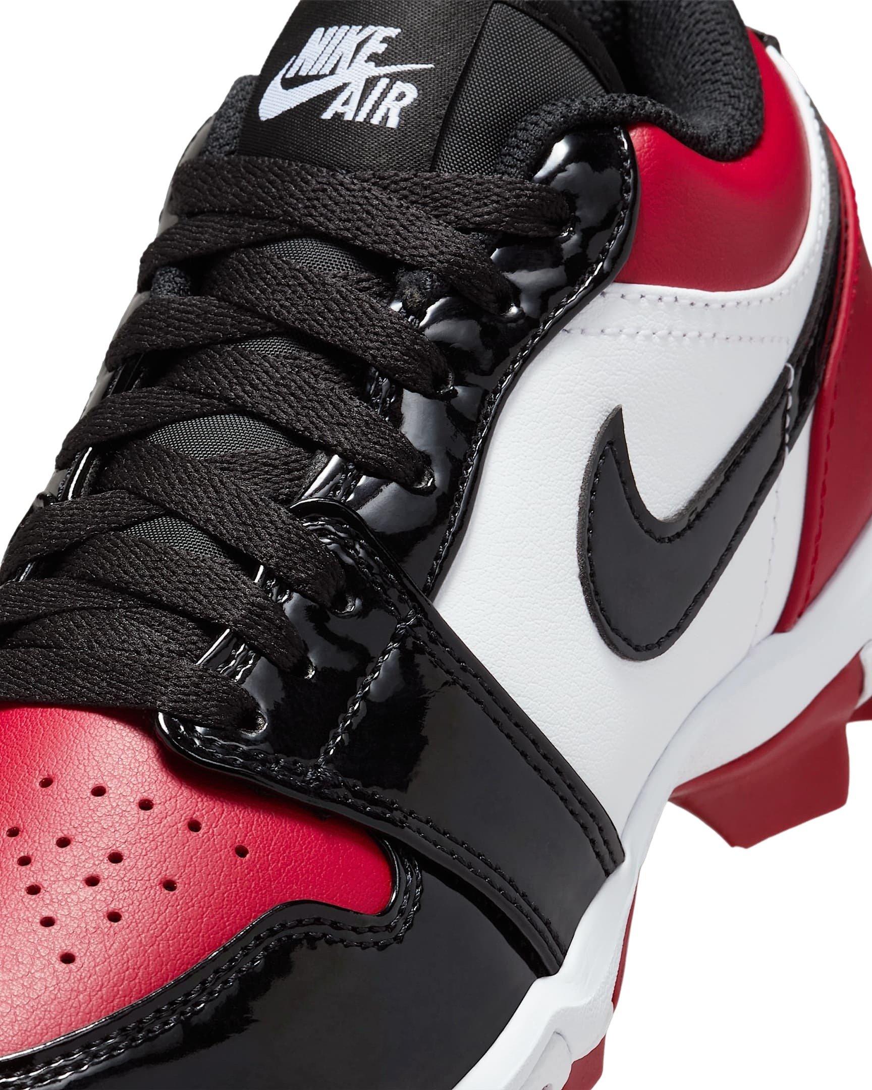 Jordan 1 Low Grade School Boys' "Gym Red/White/Black" Football Cleat