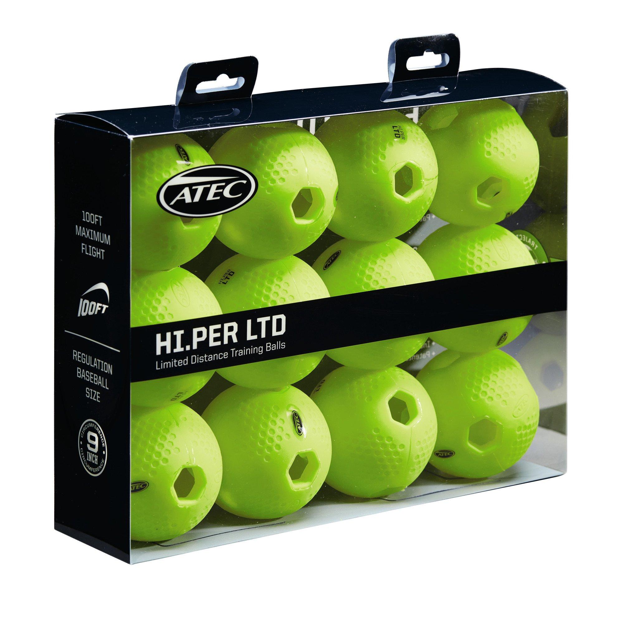 ATEC Hi.Per Limited Distance Optic Green Training Baseballs