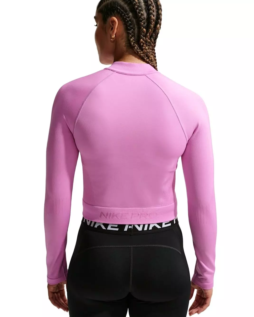 Nike Women's Pro Full-Zip Training Top -Lt Magenta - LT MAGENTA