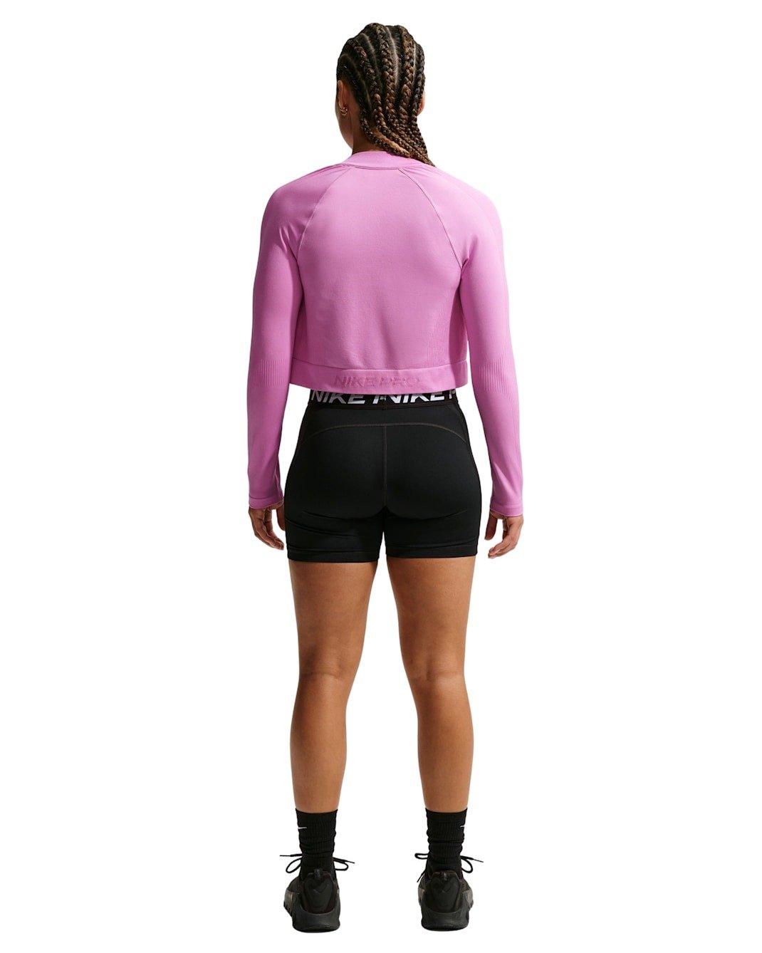 Nike Women's Pro Full-Zip Training Top -Lt Magenta - LT MAGENTA Thumbnail View 5