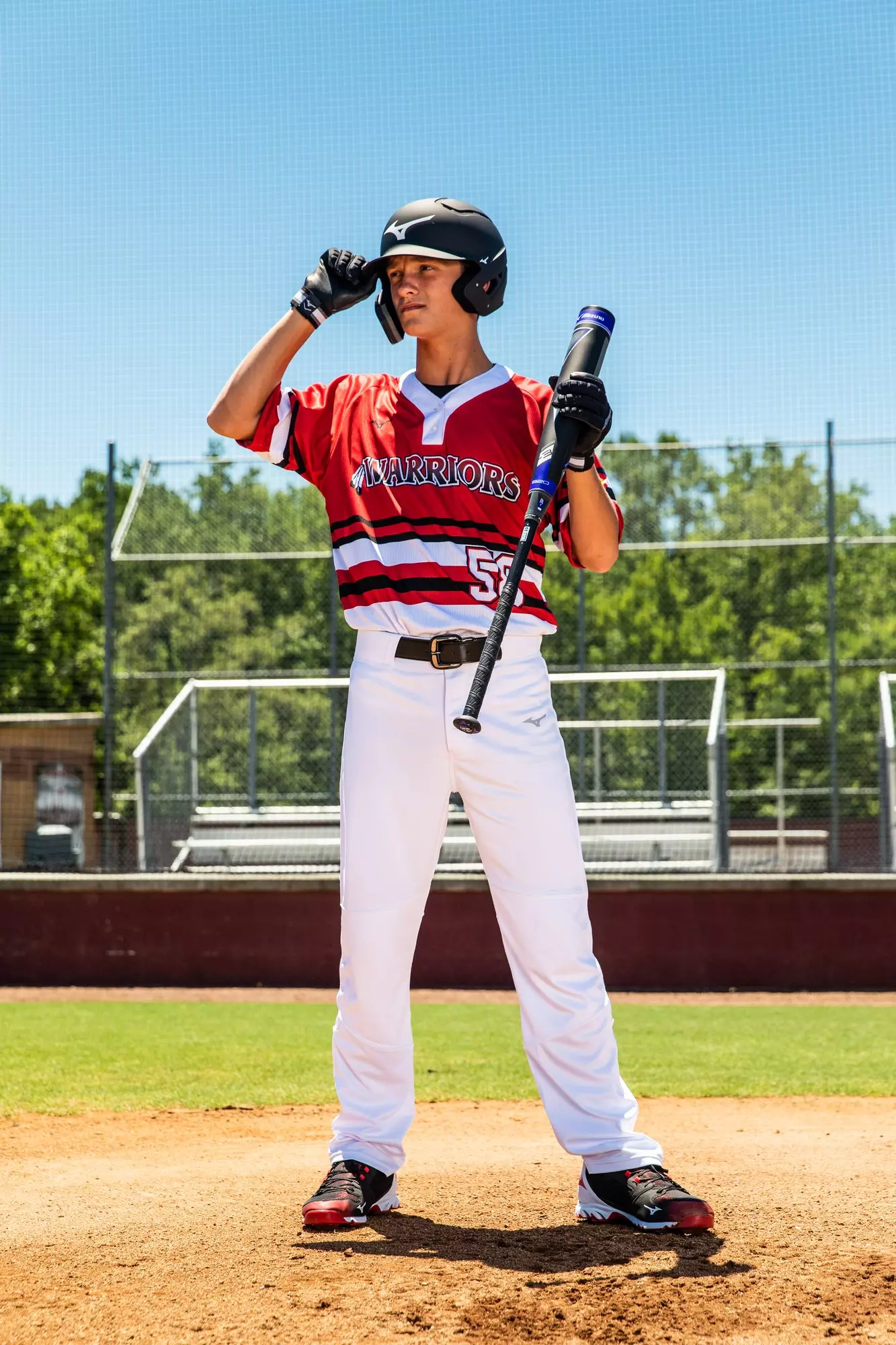 Mizuno B6 Fitted Baseball Batting Helmet - BLACK