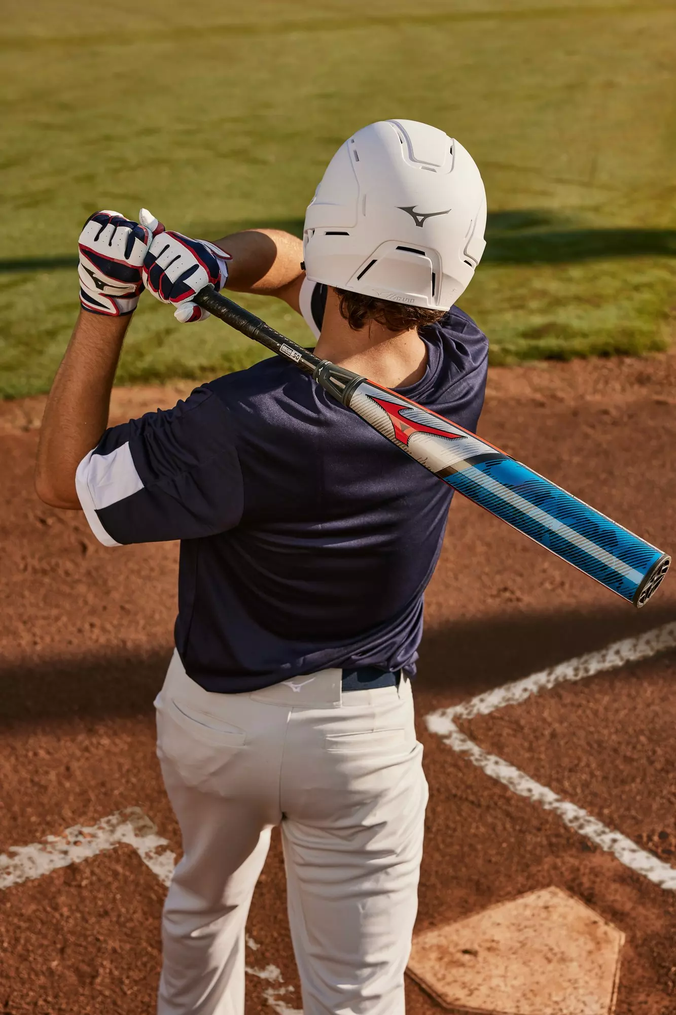 Mizuno B6 Fitted Baseball Batting Helmet - WHITE