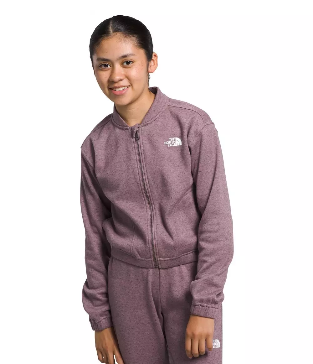 The North Face Big Girls' Cozy Dream Fleece Full-Zip Jacket - GREY