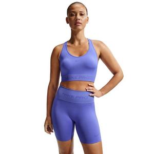 Nike Women's Pro Seamless Dri-FIT High-Waisted 5" Biker Shorts -Sapphire