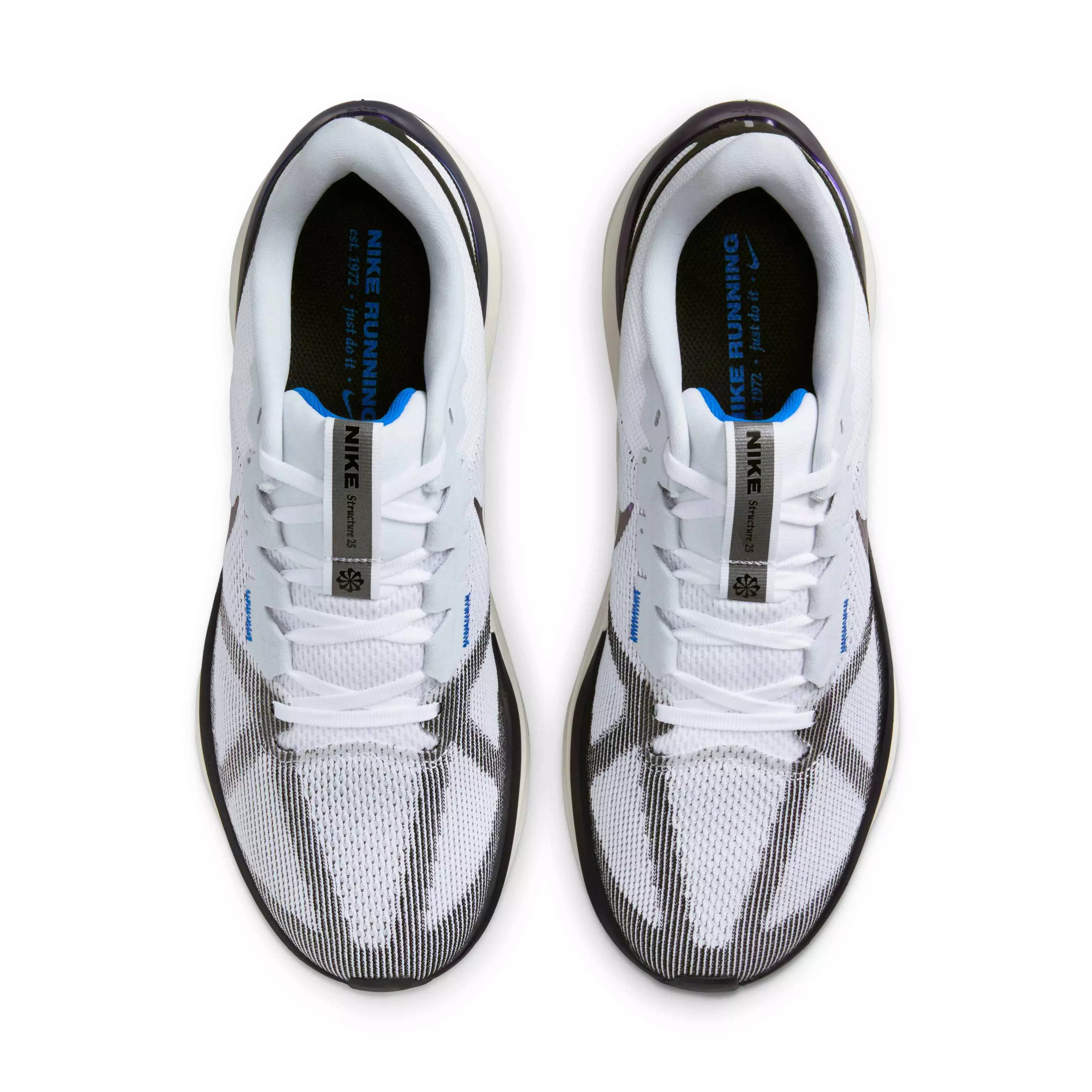 Nike Structure 25 "White/Black/Sail/Photo Blue" Men's Running Shoe - WHITE/BLACK/BLUE