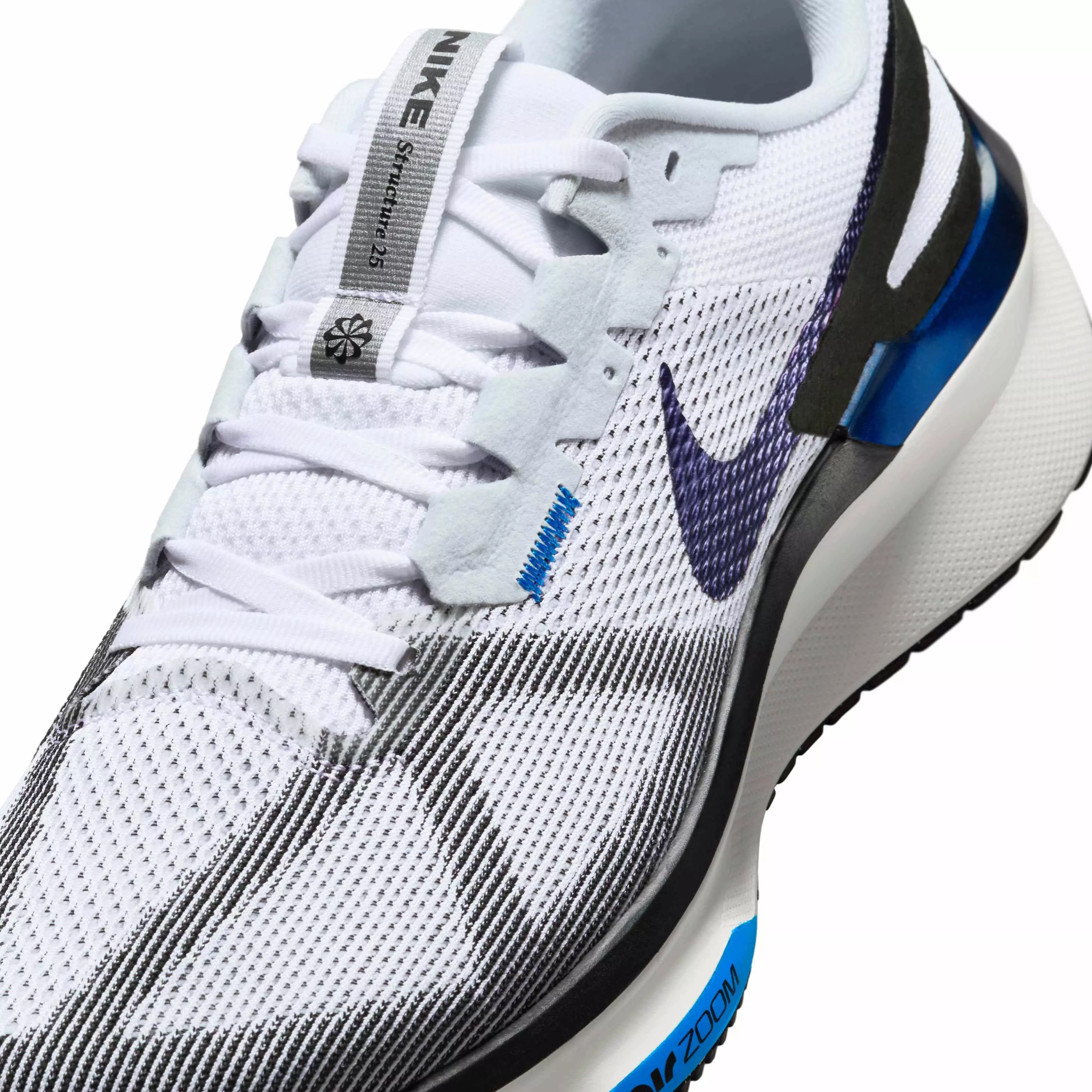 Nike Structure 25 "White/Black/Sail/Photo Blue" Men's Running Shoe - WHITE/BLACK/BLUE
