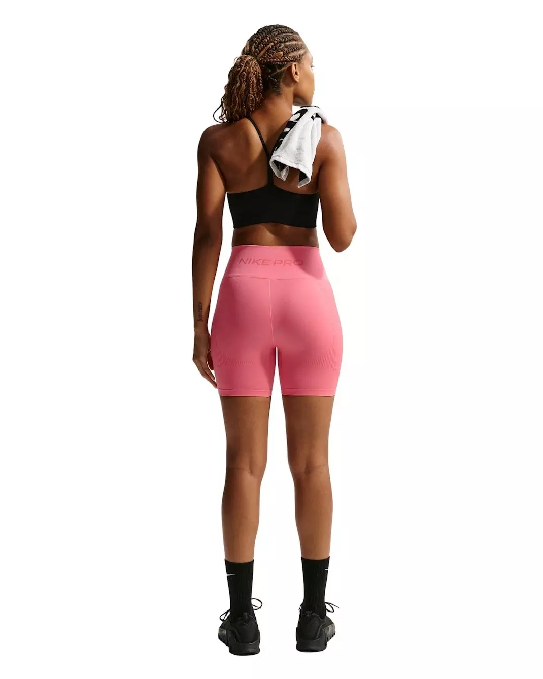 Nike Women's Pro Seamless Dri-FIT High-Waisted 5" Biker Shorts - Coral - CORAL