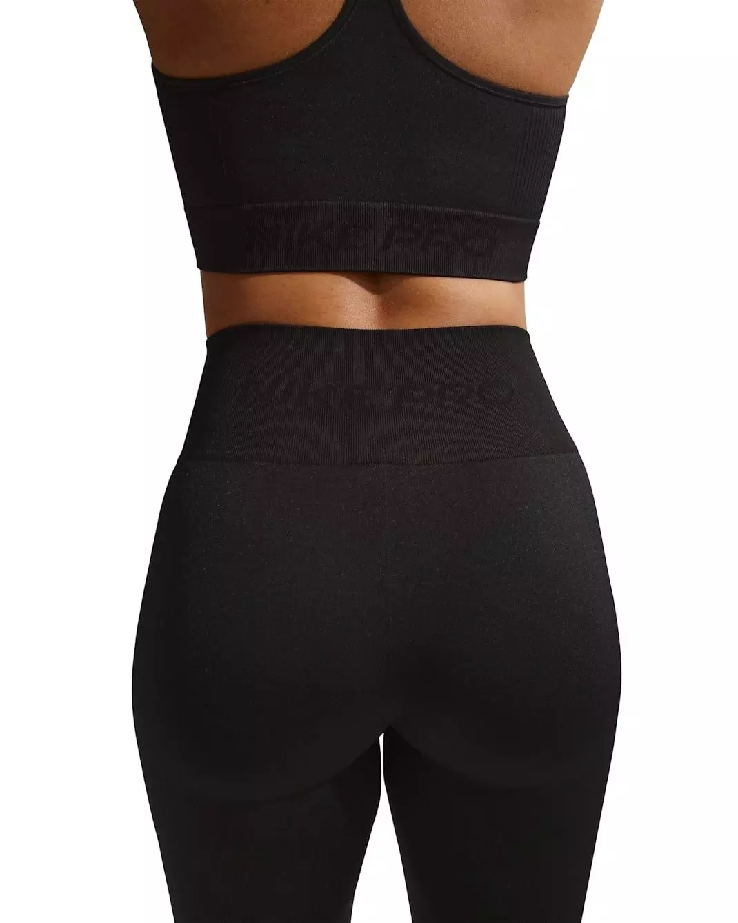 Nike Women's Pro Seamless High-Waisted 7/8 Leggings - Black - BLACK