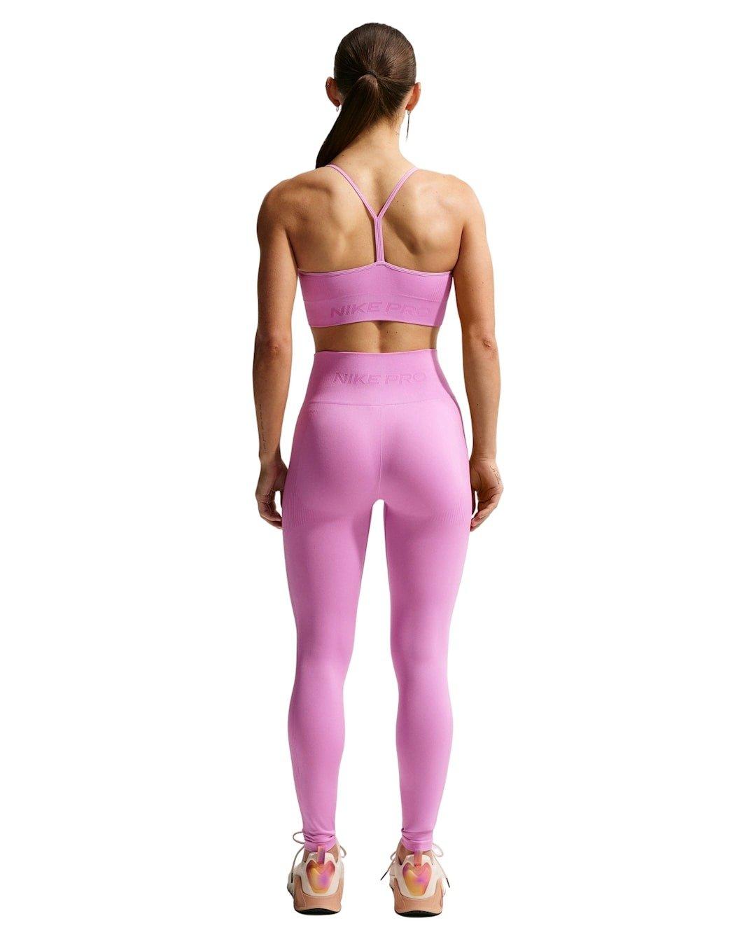 Nike Women's Pro Seamless High-Waisted 7/8 Leggings - Lt Magenta - LT MAGENTA Thumbnail View 5