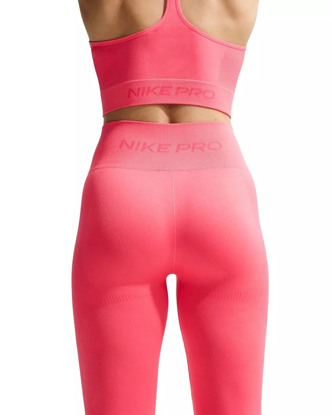 Nike Women's Pro Seamless High-Waisted 7/8 Leggings -Coral - CORAL