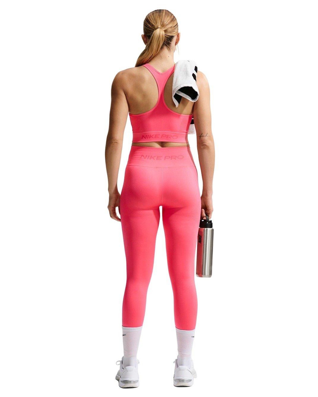 Nike Women's Pro Seamless High-Waisted 7/8 Leggings -Coral - CORAL Thumbnail View 5