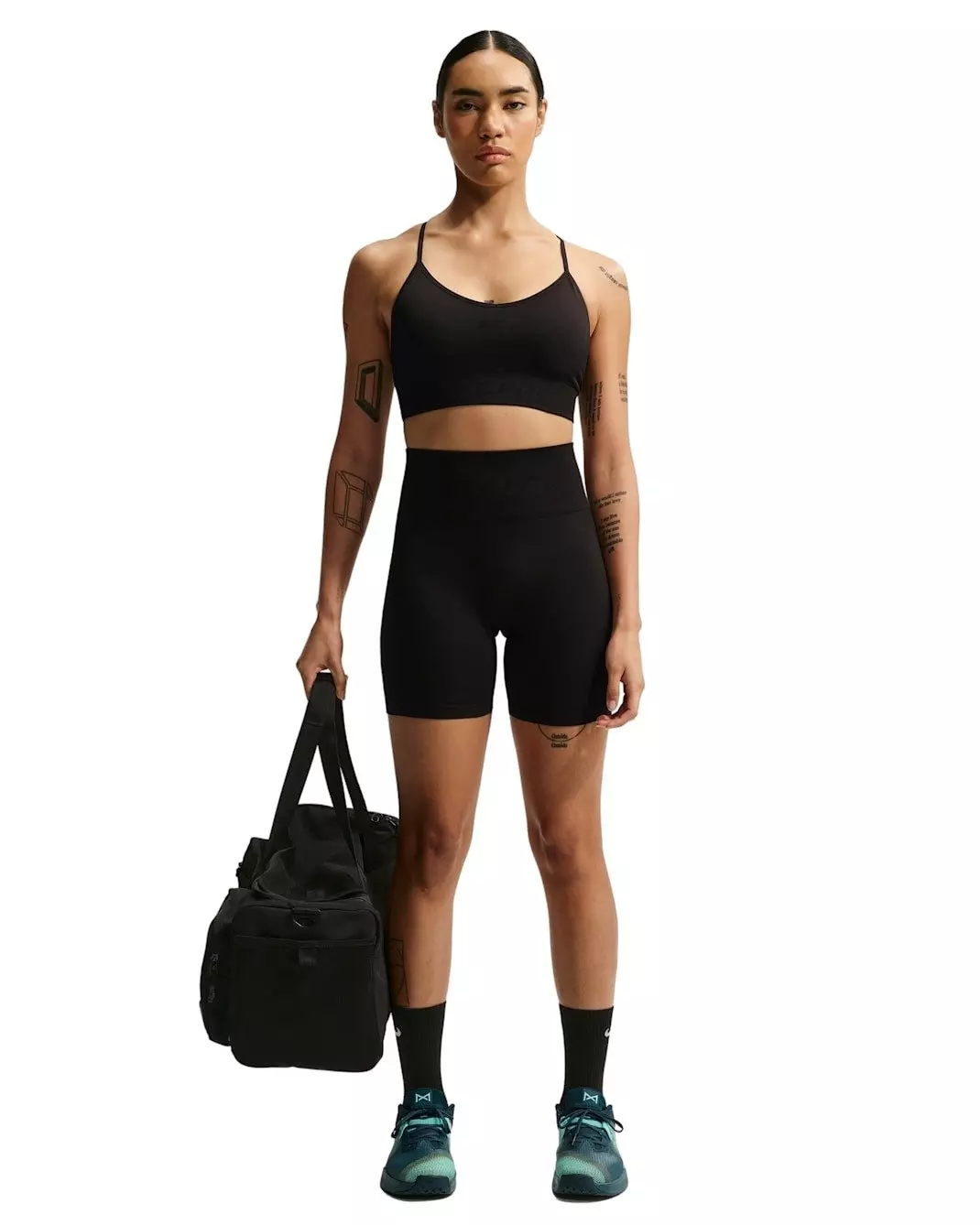 Nike Women's Pro Seamless Light-Support Padded Sports Bra - Black - BLACK