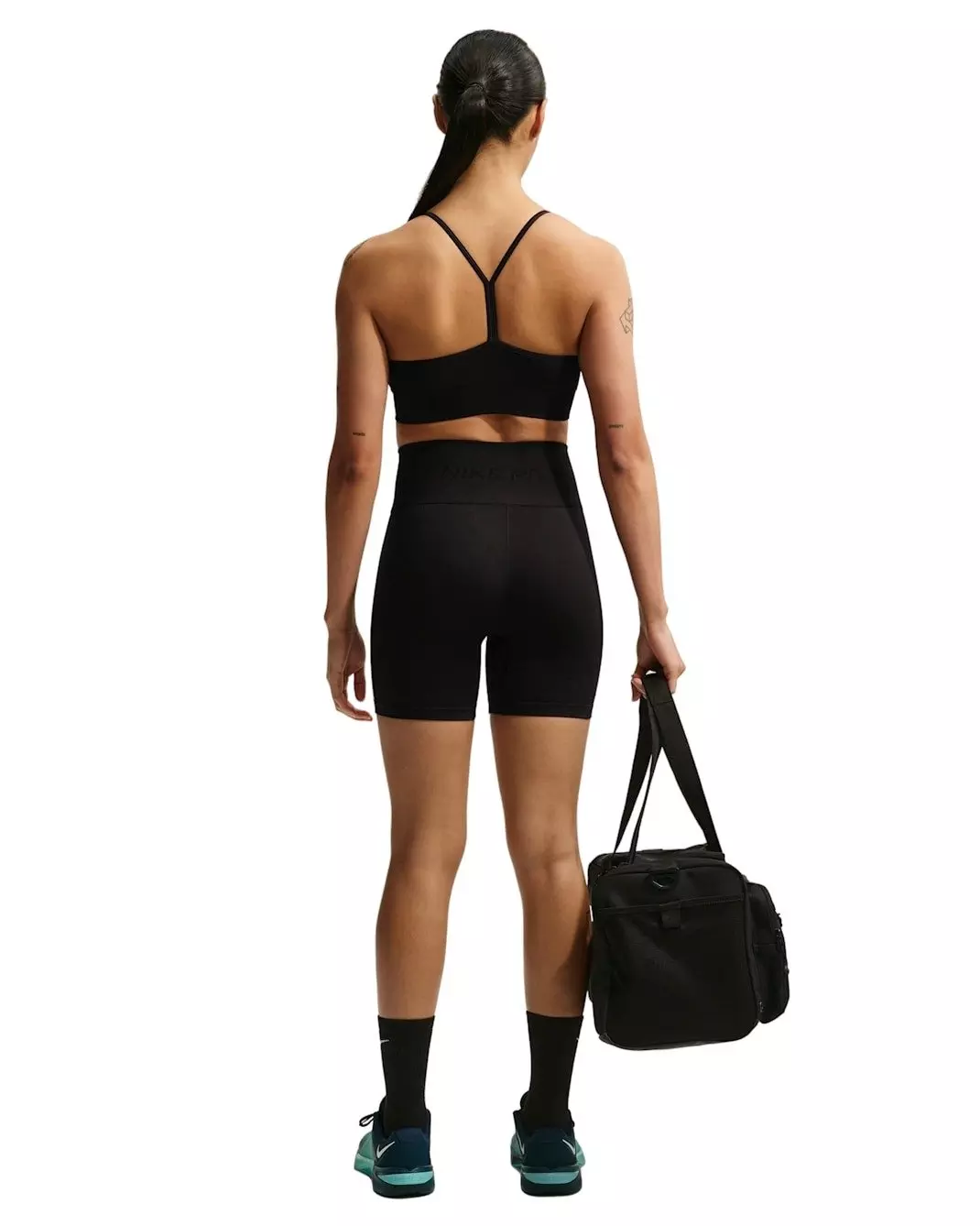 Nike Women's Pro Seamless Light-Support Padded Sports Bra - Black - BLACK