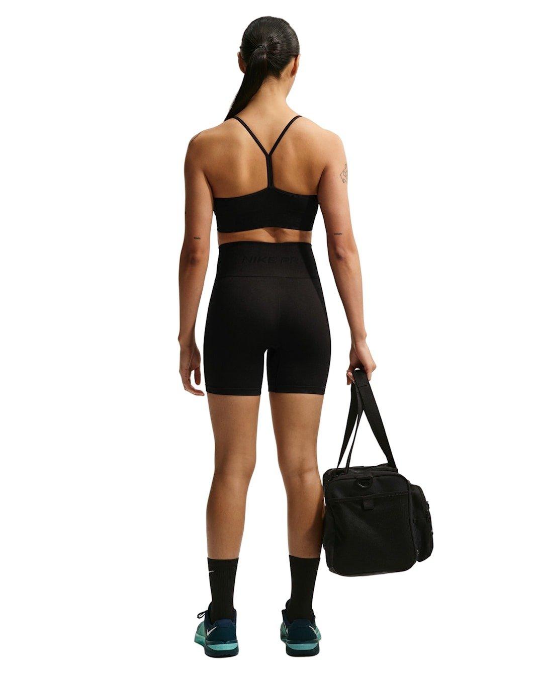 Nike Women's Pro Seamless Light-Support Padded Sports Bra -Black - BLACK Thumbnail View 5