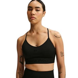 Nike Women's Pro Seamless Light-Support Padded Sports Bra -Black