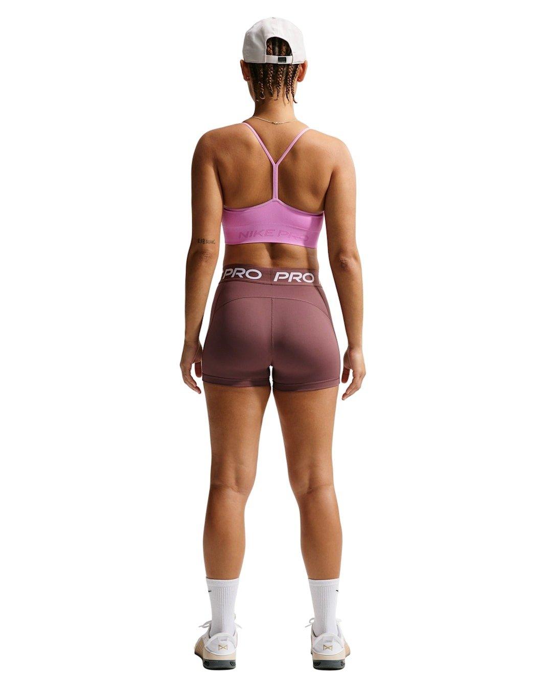 Nike Women's Pro Seamless Light-Support Padded Sports Bra -Lt Magenta - LT MAGENTA Thumbnail View 5