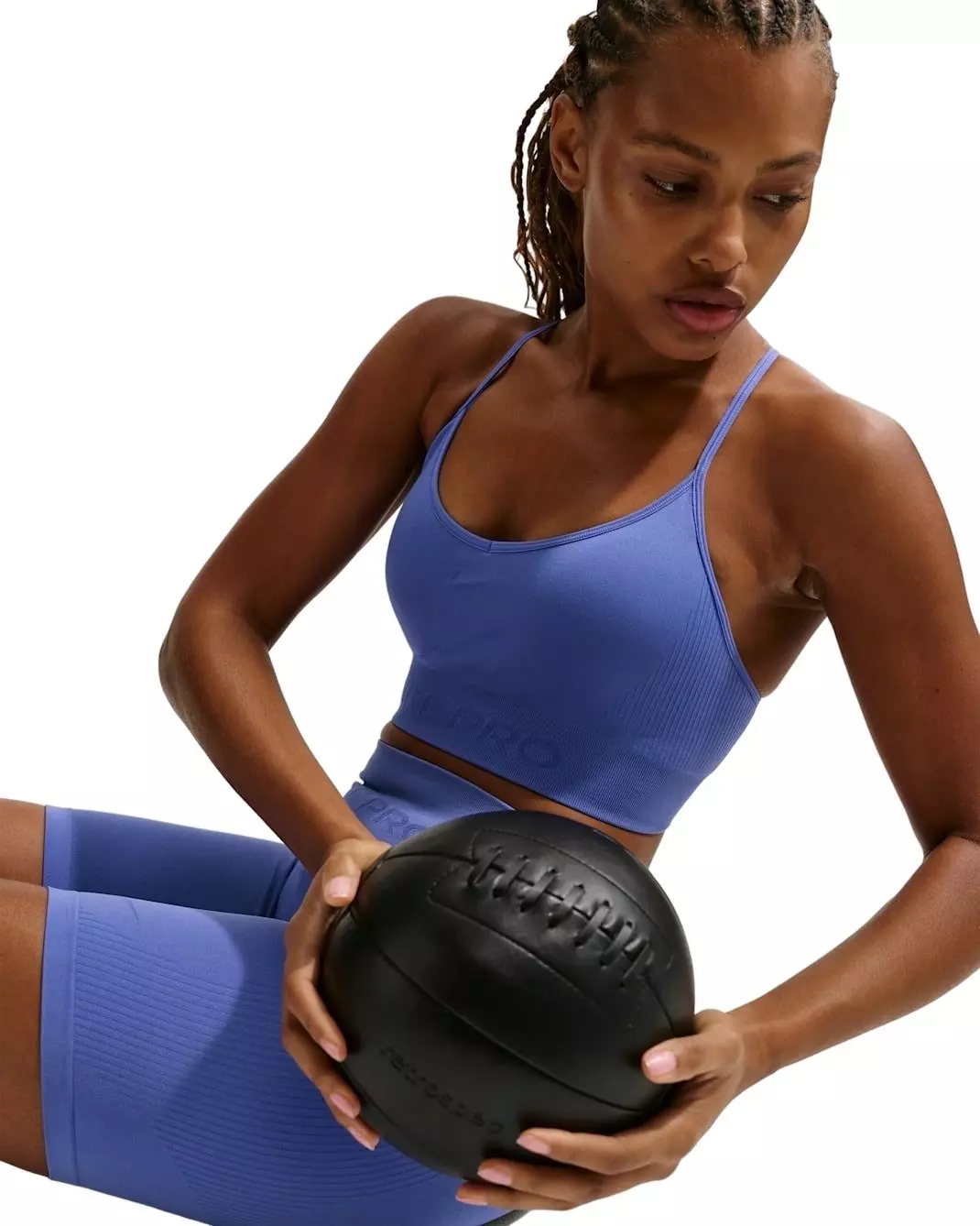 Nike Women's Pro Seamless Light-Support Padded Sports Bra - Sapphire - SAPPHIRE