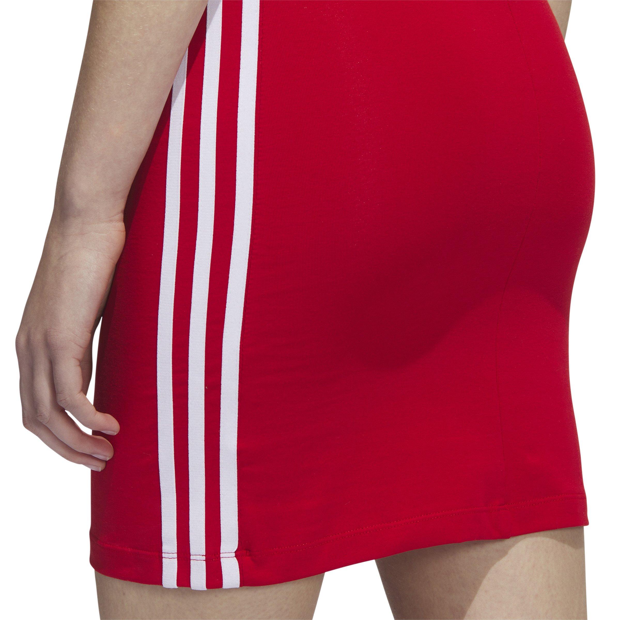 adidas Originals Women's Adicolor Classics Tight Summer Dress-Red - RED Thumbnail View 4